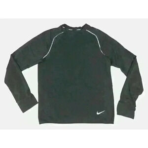 Nike Sprint Crew Long Sleeve Running Shirt Black Reflective Athletic 598973 S